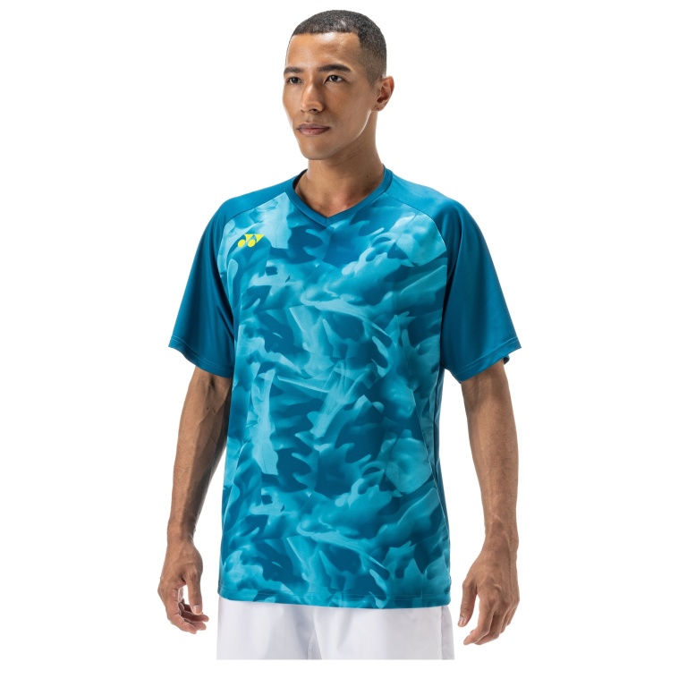 Yonex Sports T-shirt Crew Neck Club Team YM0033 (100% Polyester) 2025 teal men's